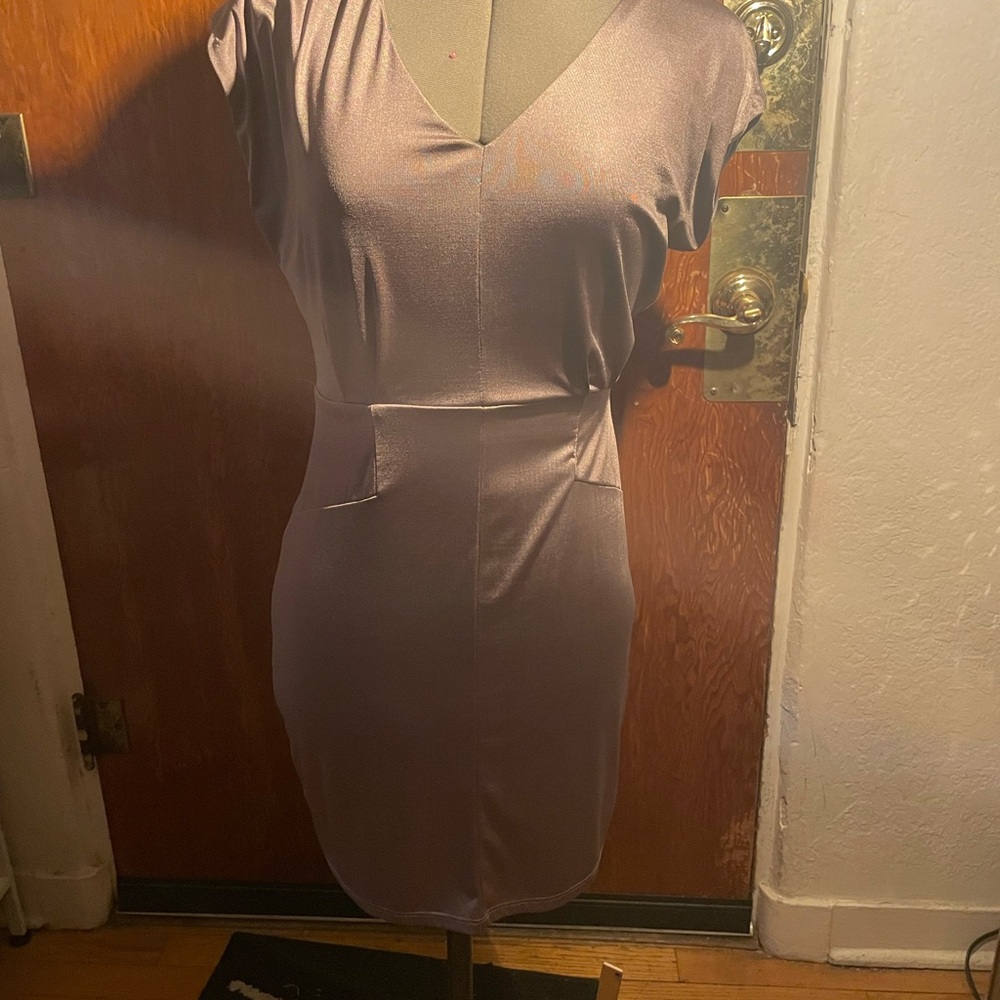 Elegant Metallic Women's Dress